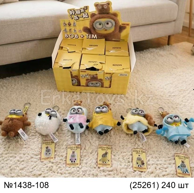 картинка Мягкая игрушка Миньон Боб+Тим 6 шт в уп от магазина Игрушек
