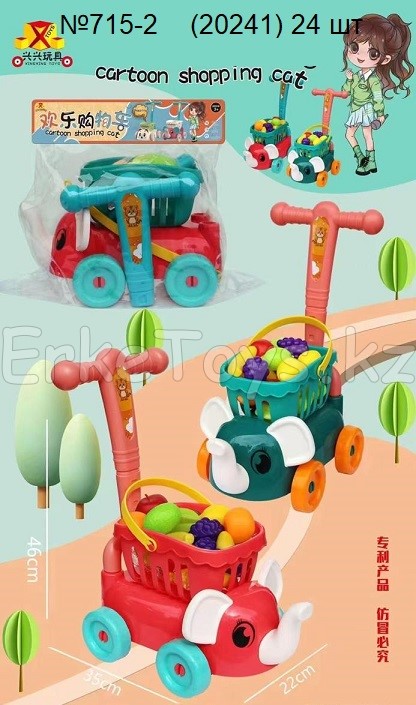 картинка Каталка Слоник с фруктами от магазина Игрушек