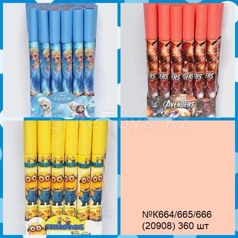 картинка Водомет Мультгерои 45*4 см 30 шт в уп от магазина Игрушек