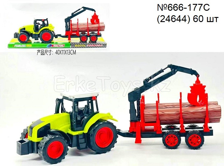 картинка Трактор с бревнами от магазина Игрушек