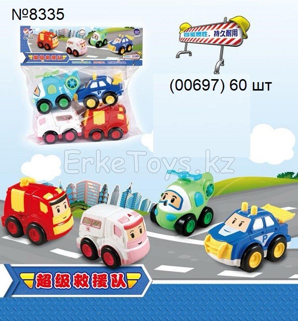 картинка Машина Поли из 4 шт от магазина Игрушек