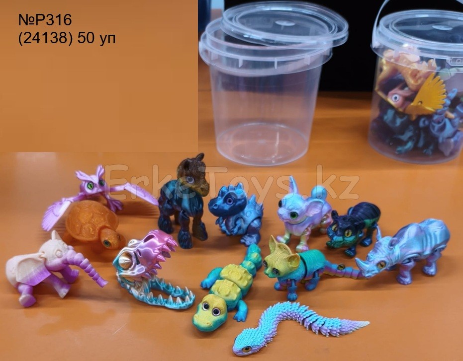 картинка Набор 3D фигур в ведерке из 12 шт от магазина Игрушек