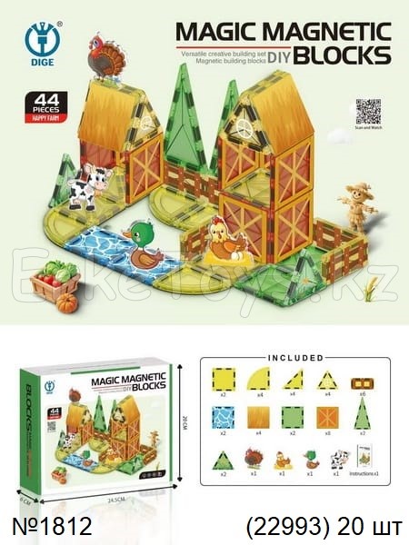 картинка Конструктор магнитный 44 дет. от магазина Игрушек