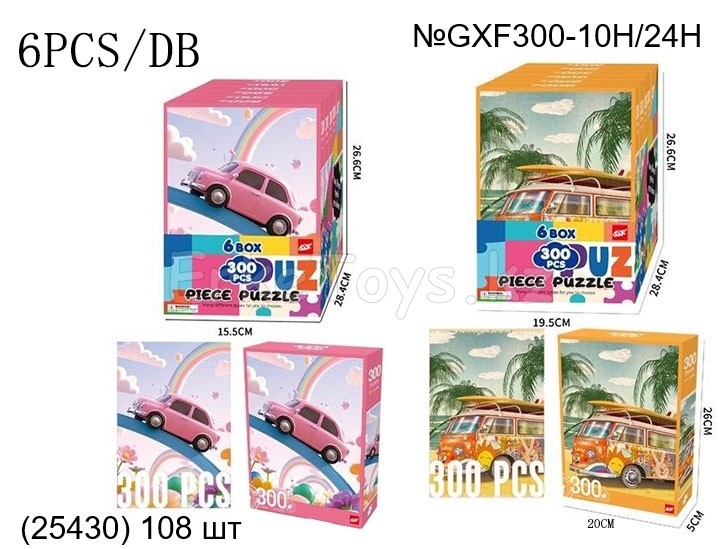 картинка Пазлы 300 дет. 6 шт в уп от магазина Игрушек